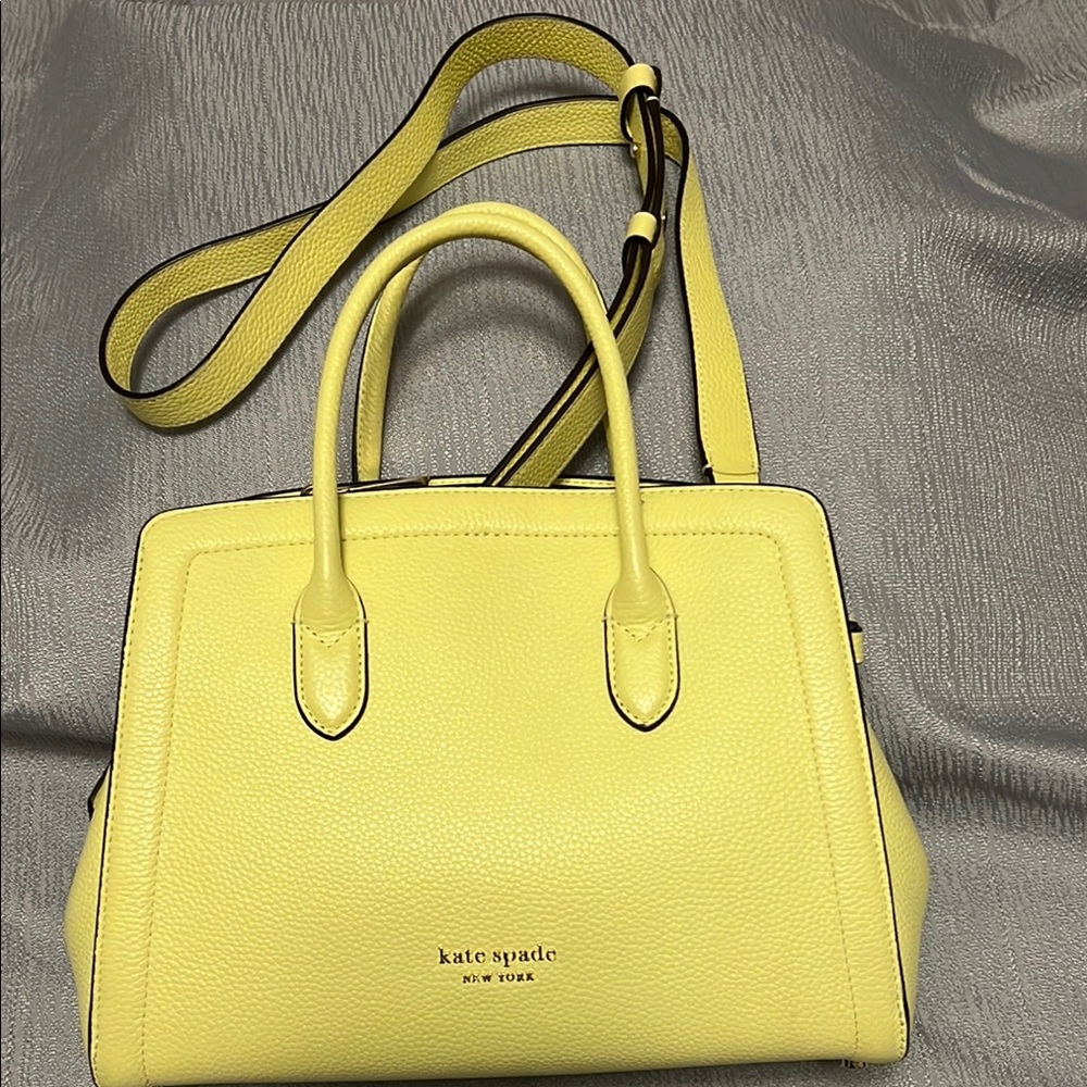 Kate Spade Yellow Satchel with Structured Design